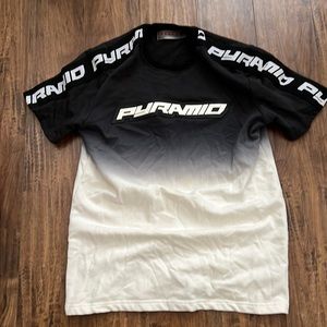 Black pyramid black tie dye shirt